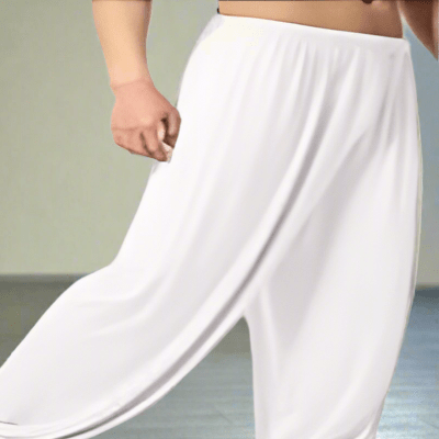 Pantalon décontracté pour homme - MenYogaPants™ - Blanc - Namasté Yoga Shop