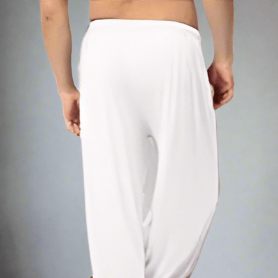 Pantalon décontracté pour homme - MenYogaPants™ - Blanc - Namasté Yoga Shop