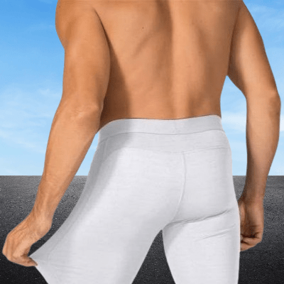 Pantalon yoga homme - FitnessLycraPants™ - Blanc - Namasté Yoga Shop