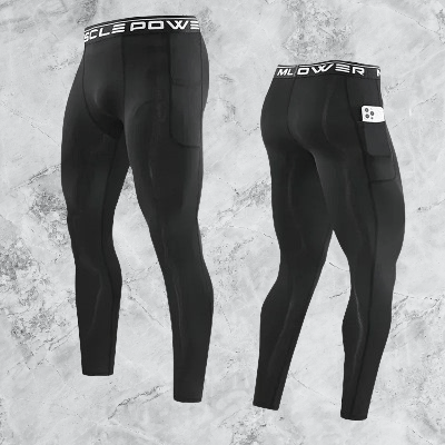 Pantalon yoga homme - FitnessLycraPants™ - Noir - Namasté Yoga Shop