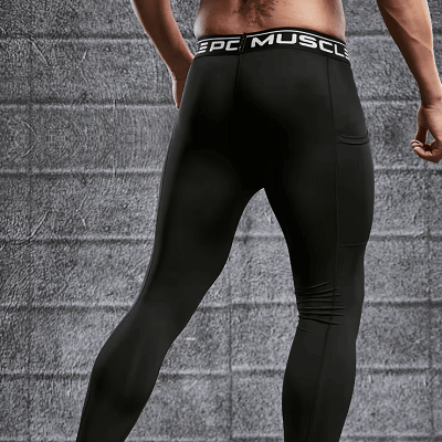 Pantalon yoga homme - FitnessLycraPants™ - Noir - Namasté Yoga Shop