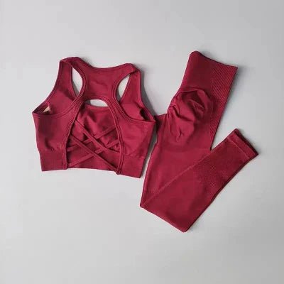 Vêtements de sport femme - WomenTrackSuit™ - Rouge - Namasté Yoga Shop